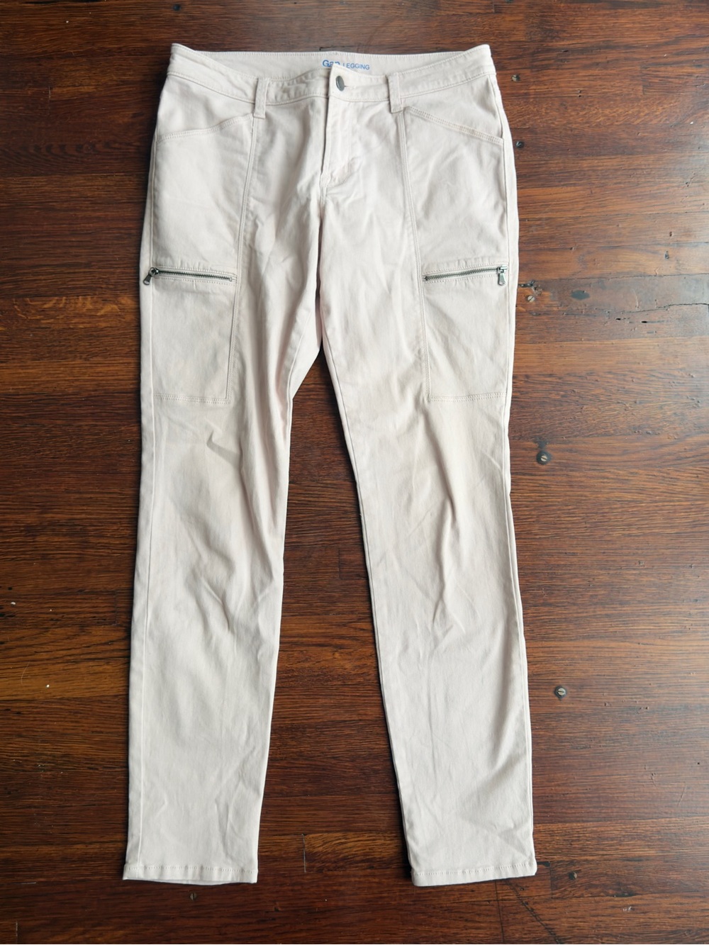 GAP Women's Light Light Pink‎ Slim Chinos with Zip Pockets